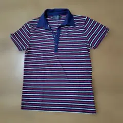 【美品】Beau Mere ボーダー柄 ポロシャツ L　 半袖　メンズのサムネイル