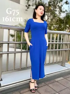 元鈴木さん 総刺繍ペプラムワンピ ネイビー シネマティック cinematiq 元鈴木さん 総刺繍ペプラムワンピ ネイビー シネマティック