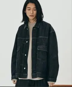 【WYM LIDNM】HEAVY OZ WIDE DENIM ジャケット　Mのサムネイル