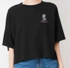 GU クロップドTシャツ 5分袖 GARFIELD プリントデザイン Mサイズのサムネイル