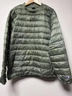 Champion ダウンジャケット/L/ナイロン/カーキ/無地/C8-N639のサムネイル