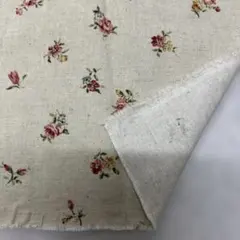花柄　棉麻　110×50