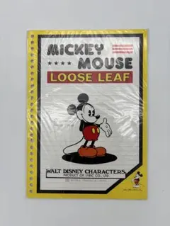 【入手困難】昭和　レトロ　ディズニー　ミッキーマウス　ルーズリーフ