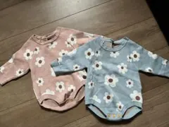 花柄ロンパース 1-3M 2色セット