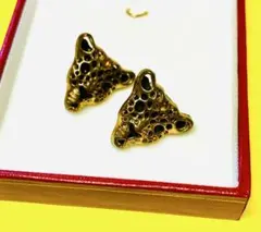 ヒョウデザイン　 ピアス　チーター