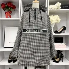 クリスチャンディオール アノラック ロゴ ジップ パーカーフーディ 千鳥格子のサムネイル