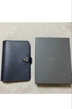 Filofax Bible-size personal organizer, Japan limited edition, navy blue.