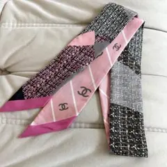 CHANEL スリムバンド　スカーフ ピンク CHANEL スリムバンド スカーフ ピンク - メルカリ