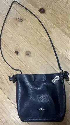 COACH ショルダーバッグ ネイビー レザー