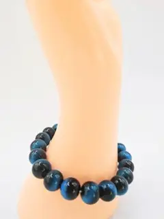 ★新品未使用★青黒グラデーションビーズブレスレット
