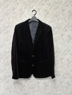 美品★COMME CA ISM★黒 ベルベット テーラードジャケット Mサイズ