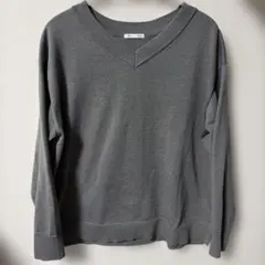 GU オーバーサイズVネックニットプルオーバーZ Mサイズ