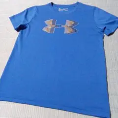 424）Under Armour HeatGear Tシャツ YXL 青