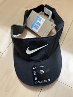 【新品未使用】ナイキ サンバイザー NIKE Ace Visor M/L 黒のサムネイル