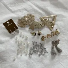 アクセサリー 9点セット イヤリング、バレッタ