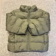 ユニクロ　キッズダウンジャケット　カーキ　100サイズ