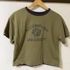 BEAMSHEARTリバーシブルTシャツ　カーキ×チャコールグレー