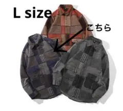 パッチワークシャツ長袖