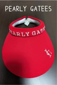 PEARLY GATES サンバイザー レッド ゴルフのサムネイル