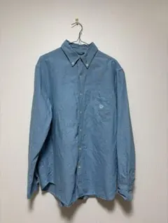 CHAPS 長袖シャツ コットン ブルー
