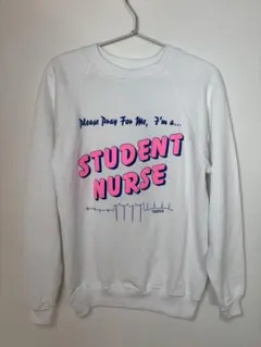 80s Hanesヘインズ 白 スウェット USA製 M 美品