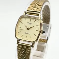 【稼働品 新品電池】SEIKO セイコー エクセリーヌ 腕時計 ゴールド