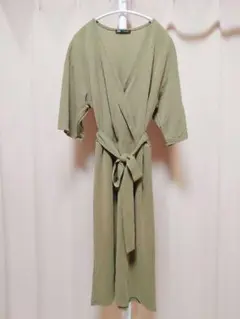 ZARA ザラ カシュクール ワンピース カーキ Mサイズ