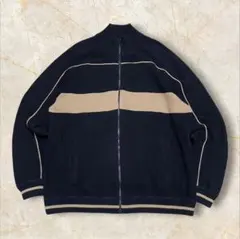 こ*け様 90s エディーバウアー 緑タグ フルジップコットンニットジャケット