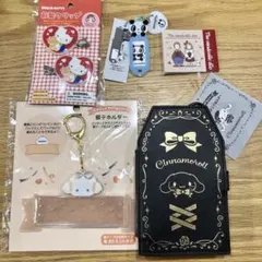 サンリオキャラクターズ　グッズ5点セット　ホルダー　前髪クリップ　シールブック