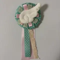 ロゼット ハンドメイド ウィッシュコア バレエコア 韓国 ドット 羽