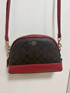 Coach ショルダーバッグ ブラウン/レッド レディースバッグ