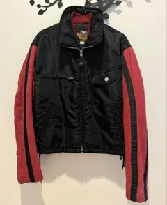 ハーレーダビッドソン　袖レザー　スウェード　ジャケット　ライダース