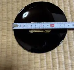黒い花柄の菓子皿 直径約10cm 5枚