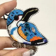 ビーズ刺繍ワッペン 複数セット 14枚 鳥 バード インド ハンドメイド