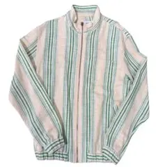 【美品】ZABA ザラ ストライプ ドリズラージャケット Lサイズ 織柄