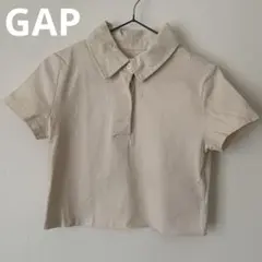 GAP 半袖ポロシャツ ミニ 丈 XS ベージュ y2kのサムネイル