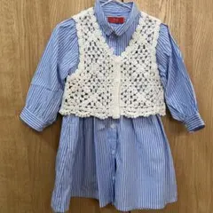 slap slip ポロBCS ストライプワンピース