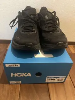 値下げしました！HOKA クリフトン10 ブラック スニーカー メンズ　25.5