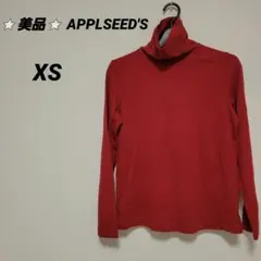 ⭐美品⭐ APPLSEED'S レッド タートルネック【XS】 レディース