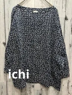 ICHI イチ 新品未使用 ブラウス 半袖 グレー 水玉 ドット - メルカリ