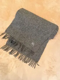 Burberry 100%ラムウール マフラー グレー