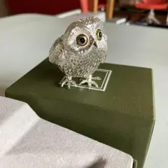 Christofle 銀製フクロウの置物 約6cm 箱付きのサムネイル