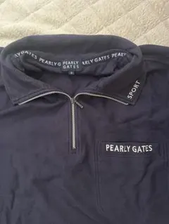 PEARLY GATES ハーフジップ 長袖シャツ ネイビー メンズ