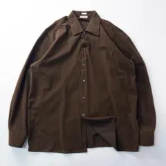 ビンテージ古着70s異素材 起毛 トラッド レトロ モード ドイツ ベロアシャツ