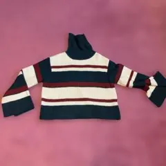 ムルーア⭐︎ ストライプタートルネックセーター
