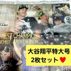 ♥️日刊スポーツ ドジャース　9月8月特大号2枚セット　大谷翔平　優勝記念