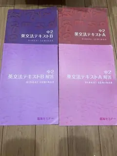 臨海セミナー 中2 英文法テキストA・B 解答付き