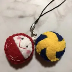 完成品】手作り「fight」だるまさん部活フェルトお守り12個 - メルカリ