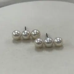 伊勢 アコヤ真珠 6.5-7mmピアスチャーム K18 18金 パール ゴールド