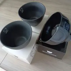 【未使用】リラックマ 陶器 食器 3個セット(ごはん茶碗×2、みそ汁お椀×1)